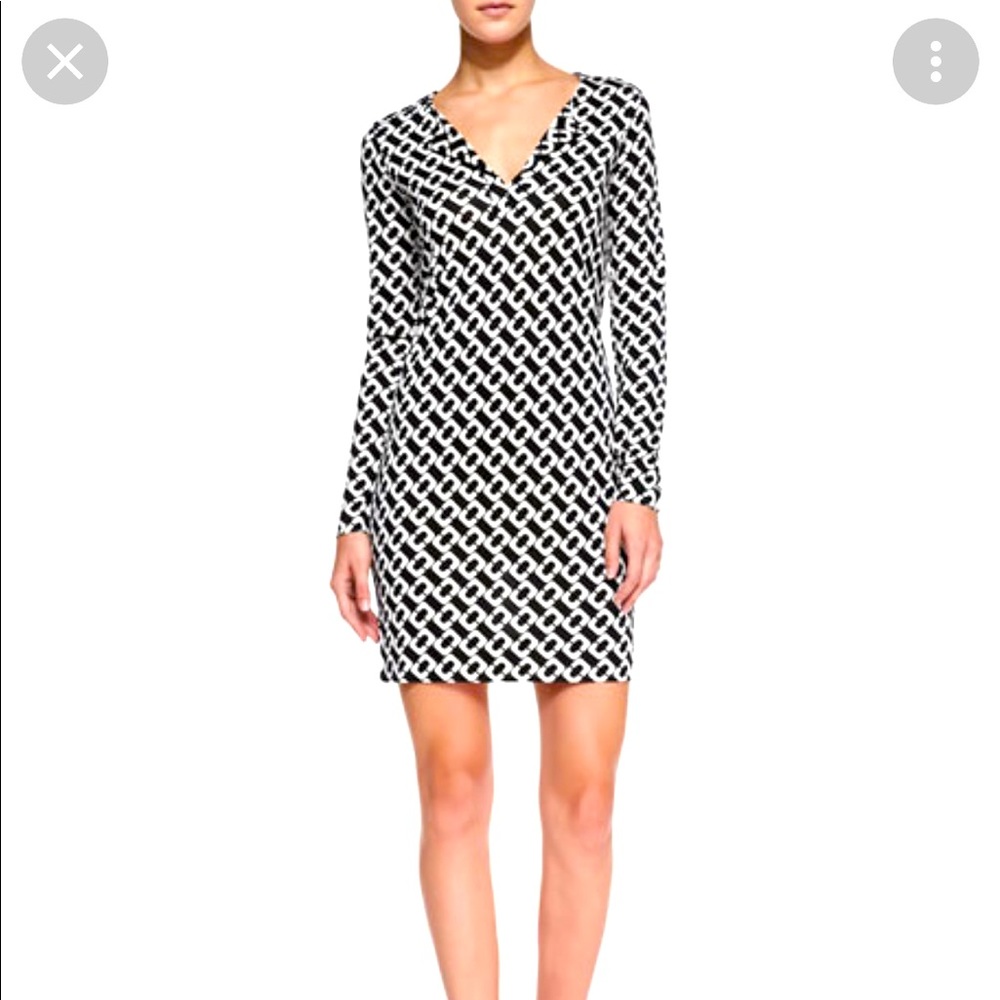 NWOT DVF Reina dress chain link pattern size 6